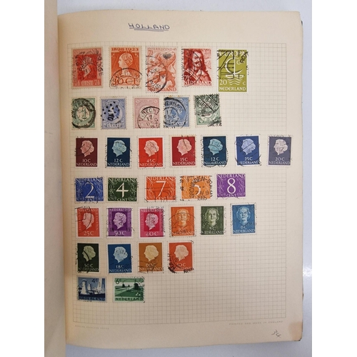 4806 - A vintage stamp album, containing a good quantity of worldwide stamps.