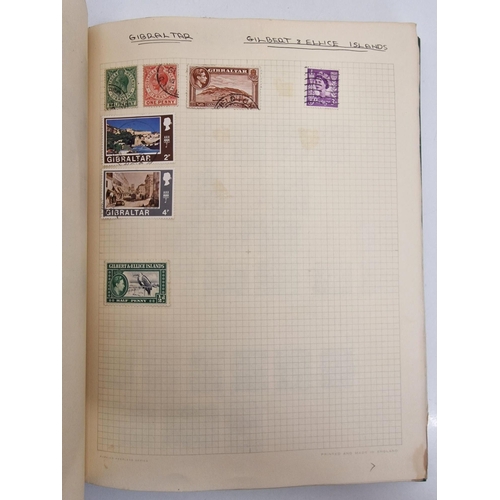 4806 - A vintage stamp album, containing a good quantity of worldwide stamps.