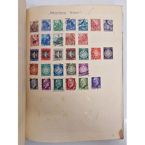 4806 - A vintage stamp album, containing a good quantity of worldwide stamps.