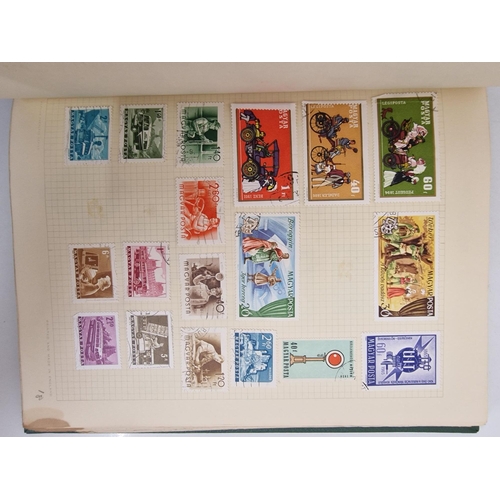 4806 - A vintage stamp album, containing a good quantity of worldwide stamps.