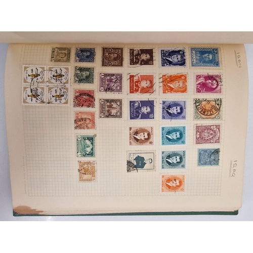 4806 - A vintage stamp album, containing a good quantity of worldwide stamps.