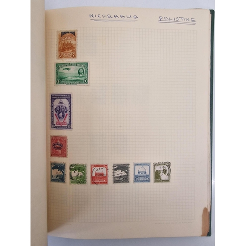 4806 - A vintage stamp album, containing a good quantity of worldwide stamps.