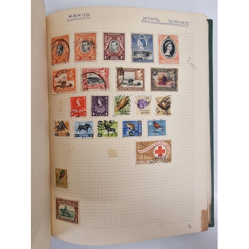 4806 - A vintage stamp album, containing a good quantity of worldwide stamps.