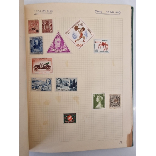 4806 - A vintage stamp album, containing a good quantity of worldwide stamps.