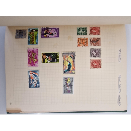 4806 - A vintage stamp album, containing a good quantity of worldwide stamps.