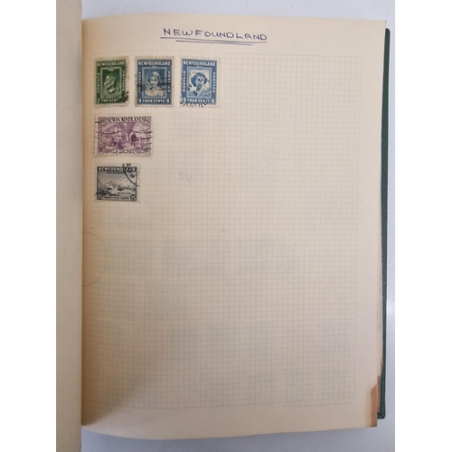 4806 - A vintage stamp album, containing a good quantity of worldwide stamps.