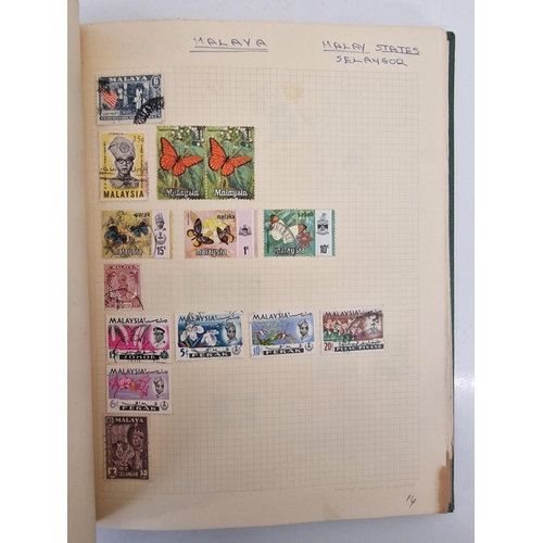 4806 - A vintage stamp album, containing a good quantity of worldwide stamps.