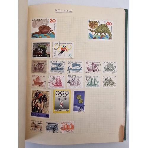 4806 - A vintage stamp album, containing a good quantity of worldwide stamps.