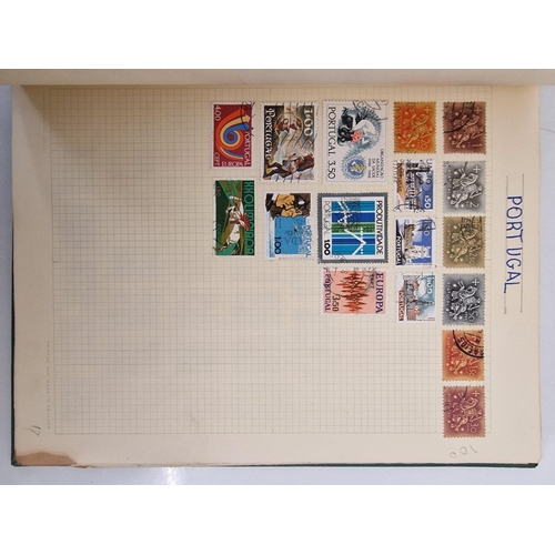 4806 - A vintage stamp album, containing a good quantity of worldwide stamps.