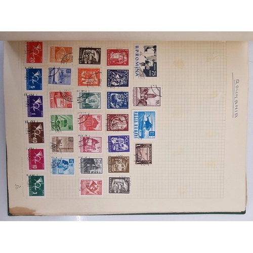 4806 - A vintage stamp album, containing a good quantity of worldwide stamps.