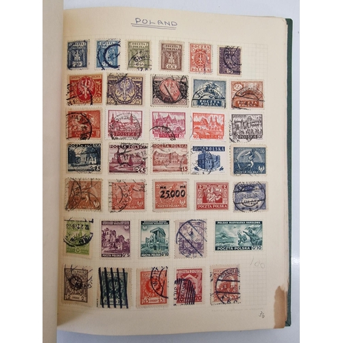 4806 - A vintage stamp album, containing a good quantity of worldwide stamps.