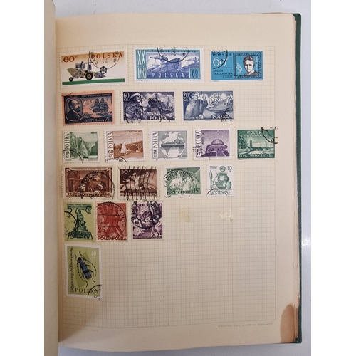 4806 - A vintage stamp album, containing a good quantity of worldwide stamps.