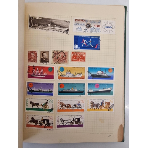 4806 - A vintage stamp album, containing a good quantity of worldwide stamps.