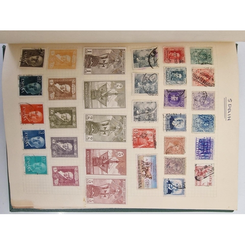 4806 - A vintage stamp album, containing a good quantity of worldwide stamps.