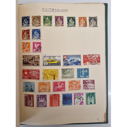 4806 - A vintage stamp album, containing a good quantity of worldwide stamps.