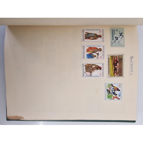 4806 - A vintage stamp album, containing a good quantity of worldwide stamps.