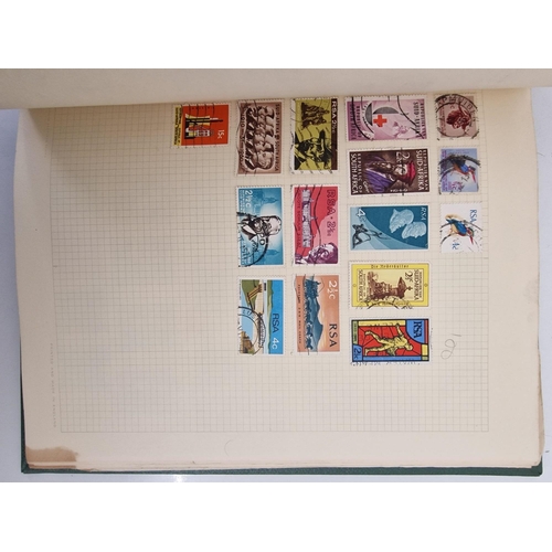 4806 - A vintage stamp album, containing a good quantity of worldwide stamps.