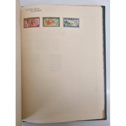 4806 - A vintage stamp album, containing a good quantity of worldwide stamps.