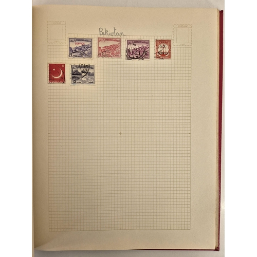 4812 - A vintage stamp collection. To include six partially filled albums & a selection of loose worldwide ... 