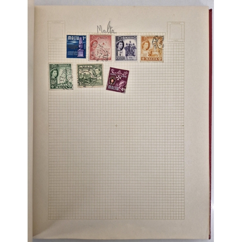 4812 - A vintage stamp collection. To include six partially filled albums & a selection of loose worldwide ... 