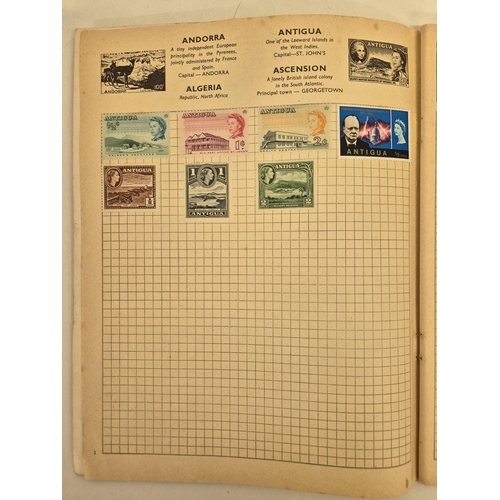 4812 - A vintage stamp collection. To include six partially filled albums & a selection of loose worldwide ... 