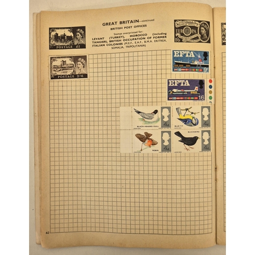 4812 - A vintage stamp collection. To include six partially filled albums & a selection of loose worldwide ... 