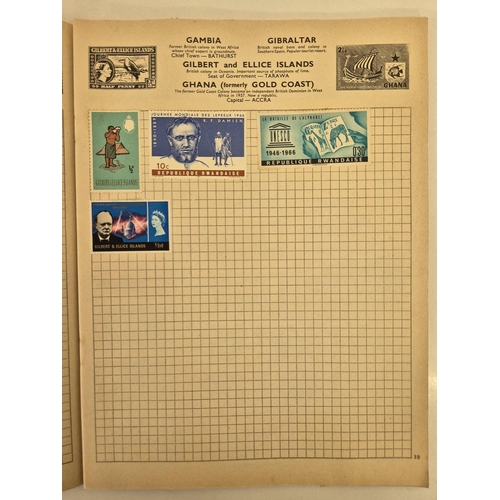 4812 - A vintage stamp collection. To include six partially filled albums & a selection of loose worldwide ... 