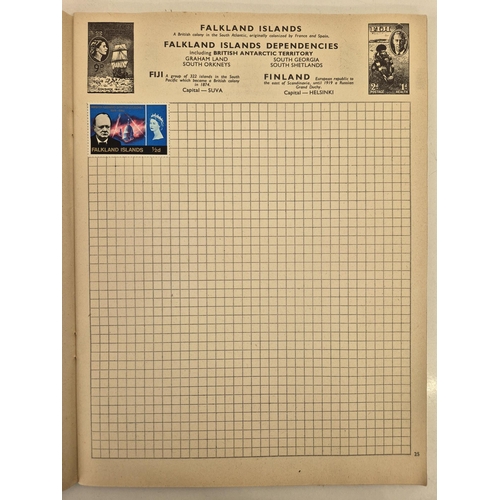 4812 - A vintage stamp collection. To include six partially filled albums & a selection of loose worldwide ... 