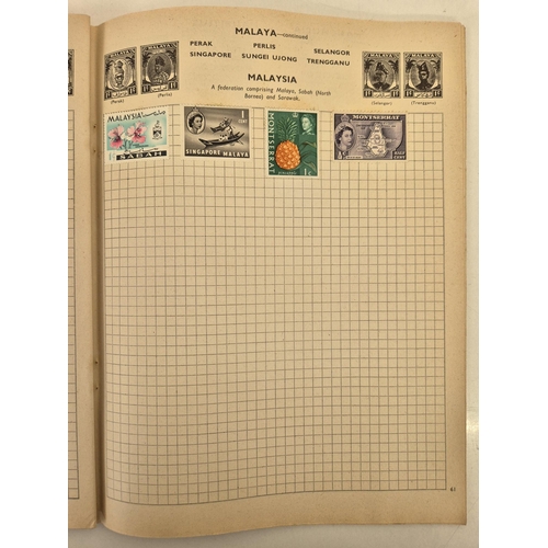 4812 - A vintage stamp collection. To include six partially filled albums & a selection of loose worldwide ... 