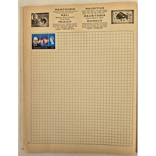 4812 - A vintage stamp collection. To include six partially filled albums & a selection of loose worldwide ... 