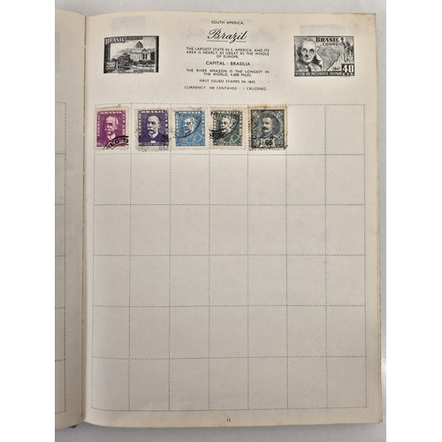 4812 - A vintage stamp collection. To include six partially filled albums & a selection of loose worldwide ... 