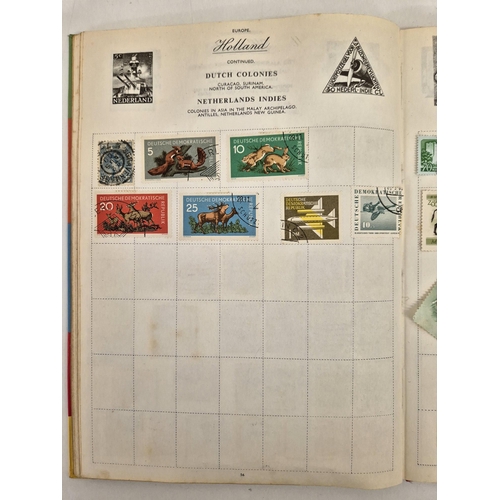 4812 - A vintage stamp collection. To include six partially filled albums & a selection of loose worldwide ... 