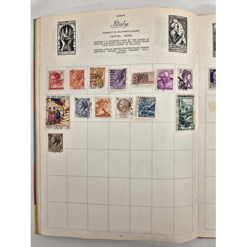 4812 - A vintage stamp collection. To include six partially filled albums & a selection of loose worldwide ... 