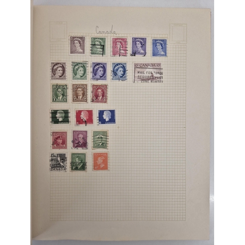 4812 - A vintage stamp collection. To include six partially filled albums & a selection of loose worldwide ... 