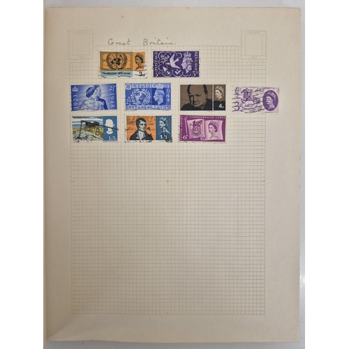 4812 - A vintage stamp collection. To include six partially filled albums & a selection of loose worldwide ... 