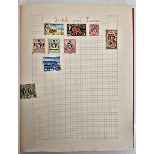 4812 - A vintage stamp collection. To include six partially filled albums & a selection of loose worldwide ... 