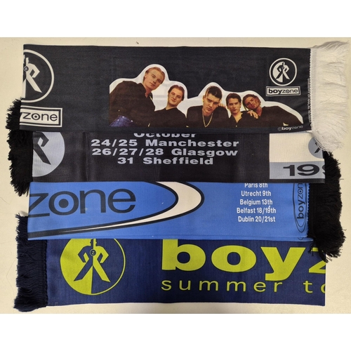 4932 - A collection of original 1980's tour t-shirts (all size L) & scarves. Boyzone scarves(x4), Boyzone t... 