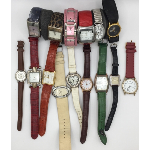 4815 - A collection of 15 vintage ladies watches. Makers include  'La Redoute', 'Citron', etc.