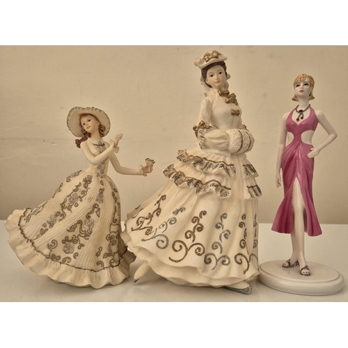 4833 - A collection of three figurines. To include Coalport 'The Birthstone Collection - January-Garnet' & ... 