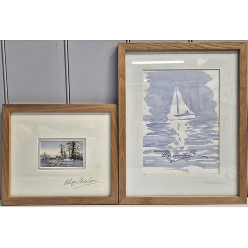 4848 - A pair of framed watercolours, signed by the artist, Alwyn Crawshaw. Framed dimensions(cm) 24x28; 39... 