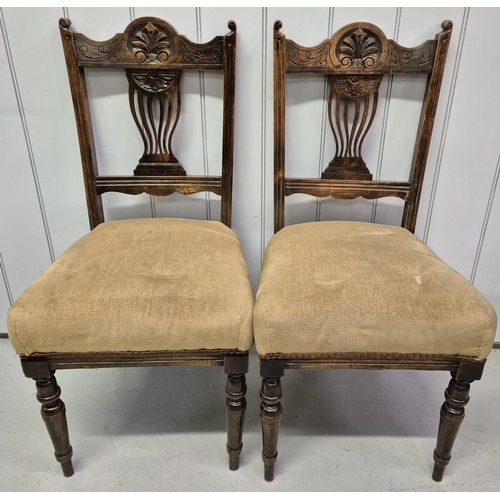 4853 - A pair of Chippendale-style chairs. Dimensions(cm) H95(49 to seat), W47, D47.