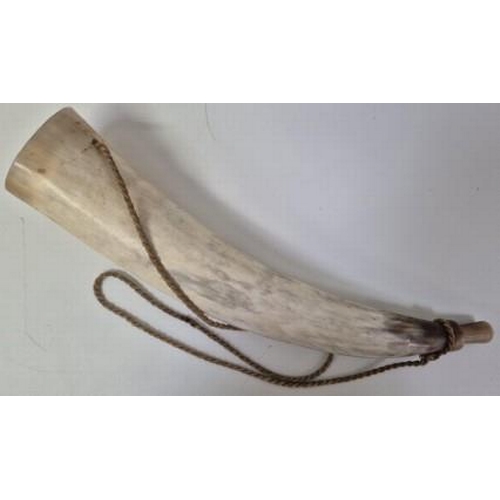 4880 - A vintage cow horn bugle. Length 40cm.