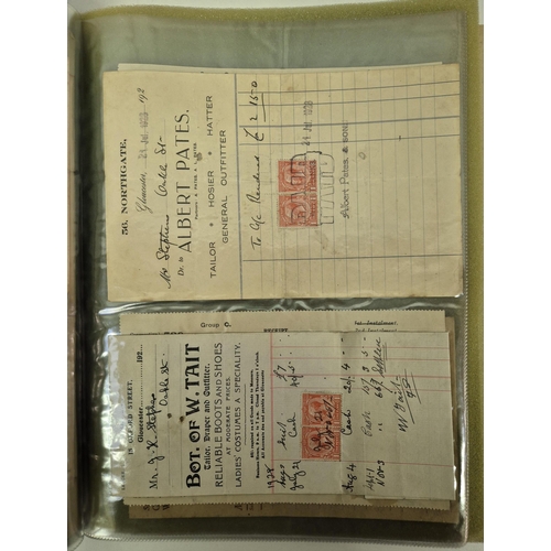 4899 - A scrap book of local interest letters & receipts (1920's-40's), together with a quantity of stamps ... 