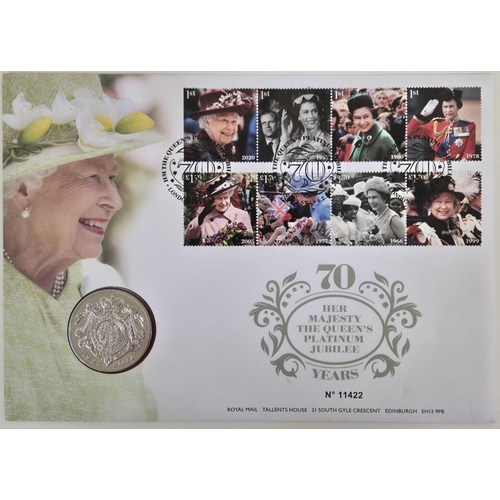 4903 - A collection of 6 coin/stamp collectible covers. To include 5 Royal-related & Bagpuss.