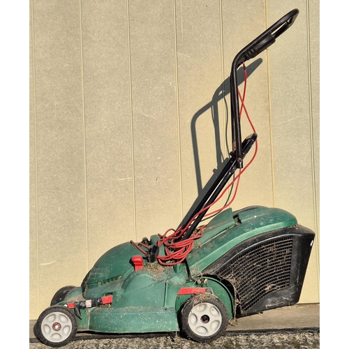 4933 - A Qualcast 'Power-Trak 400' electric lawnmower, with grass box & adjustable cutting heights. PAT tes... 