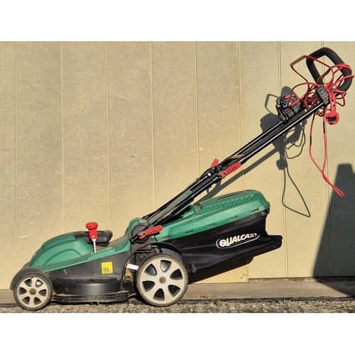 4934 - A Qualcast 'M2EB1637M' electric lawnmower, with grass box & adjustable cutting heights. PAT test pas... 