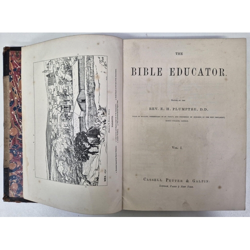 4942 - A collection of antique & vintage religious books. To include a large-scale Victorian Bible.