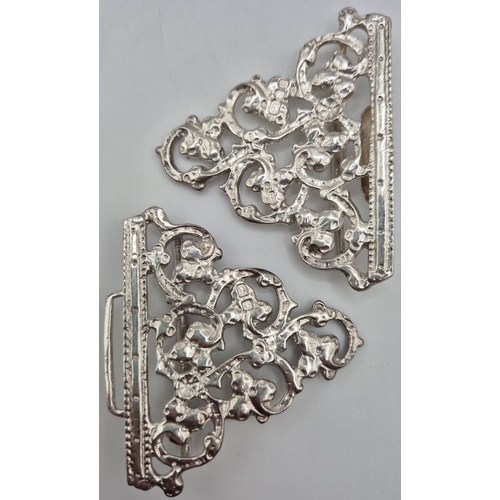 5989 - A vintage, silver-plated nurse's belt buckle.