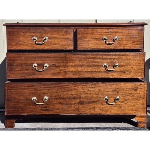 6329 - A Georgian-style mahogany chest of two over two drawers. Made by S & E Fairfield Co Ltd, Govan, Glas... 