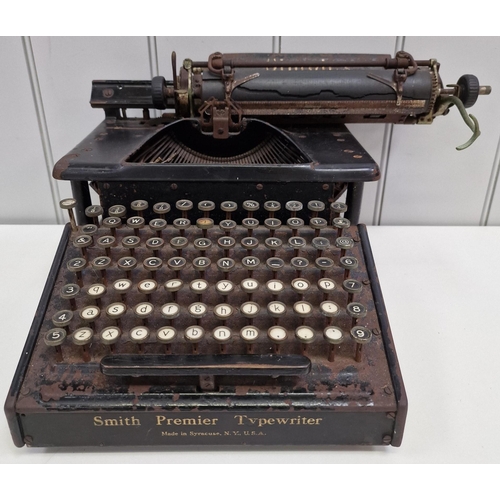 6357 - A c.1900 manual 'Smith Premier' typewriter. Made in USA & featuring double upper/lower case keys. Di... 